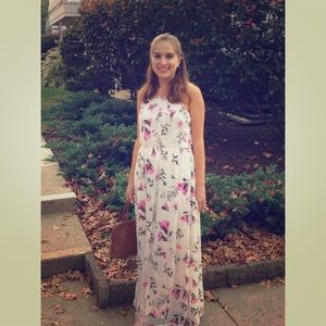 Vero Moda white floral maxi cami dress